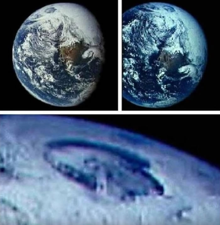 NASA所拍照片显示北极上空有神秘巨大洞口可直达地球核心？