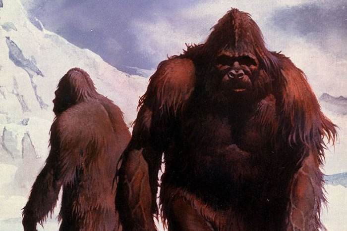 传说中的不明生物雪人构想图