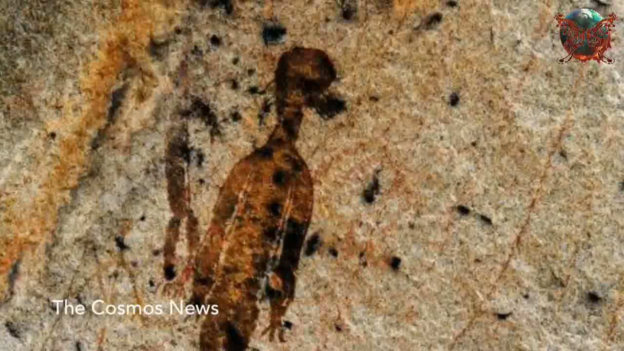 印度切蒂斯格尔邦一处万年洞穴中发现疑似刻划着外星人及UFO的史前壁画