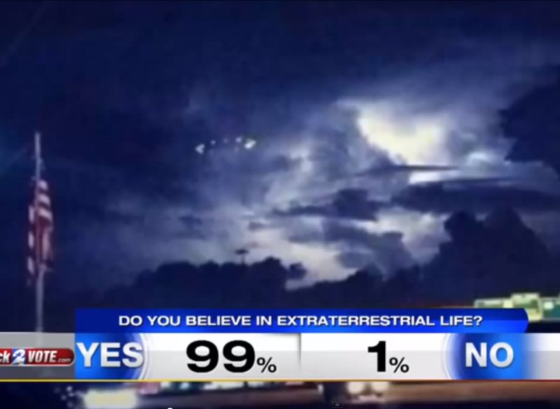 美国德州休斯顿市民拍雷暴拍到UFO 如天空之城