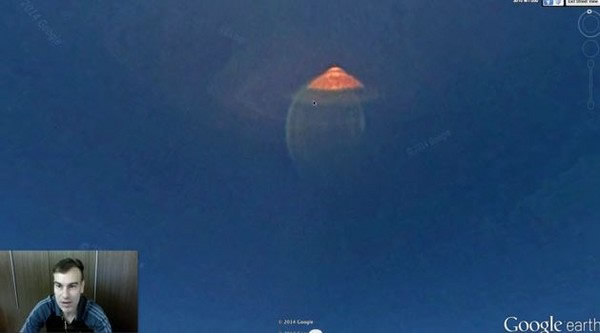 Google Earth拍到美国蒙大拿州上空的飞碟？