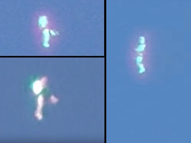美国洛杉矶上空出现人形UFO