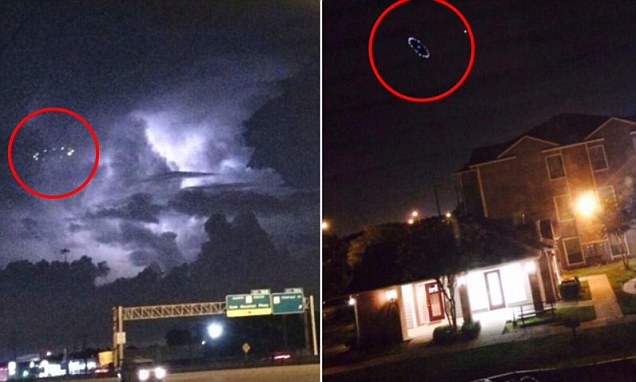 美国德州休斯敦夜空惊现疑似UFO
