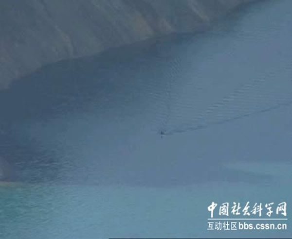 湖中游动的水怪
