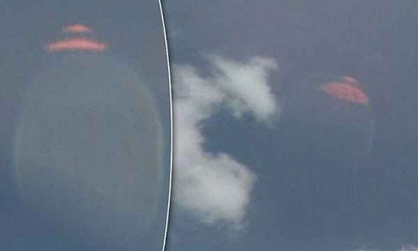 通过谷歌地图，美国两个不同城市的上空都能看到形状相似的UFO