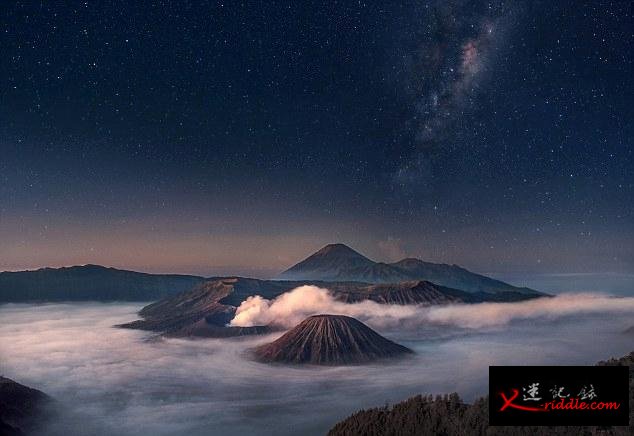 印尼婆罗摩火山的美丽景色