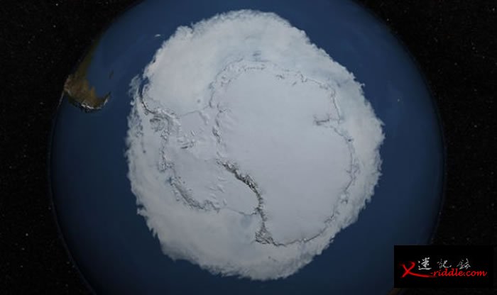 南极洲冰川的卫星图