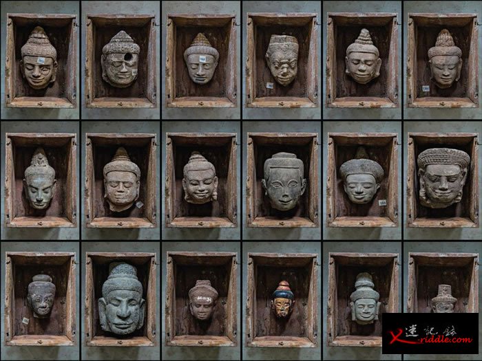 柬埔寨的盗掘者通常会砍下雕像的头，因为头部比较容易走私。 Photograph by Robert Clark