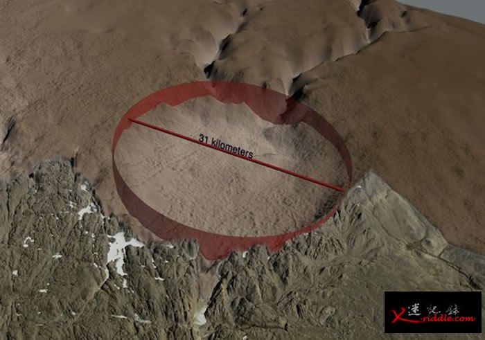 美国《地球物理研究通讯》杂志：格陵兰岛西北部冰盖下发现第2个巨大陨石撞击坑