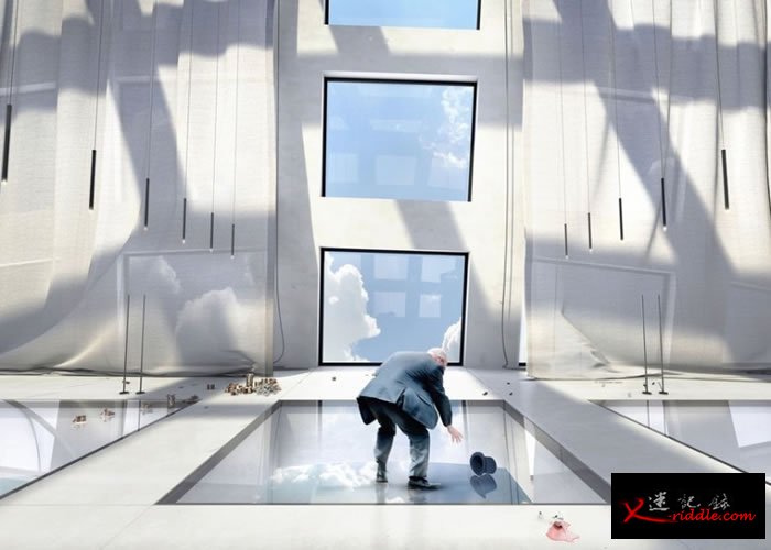 建筑师笔下“大笨拱”的弯拱部分内部情况。