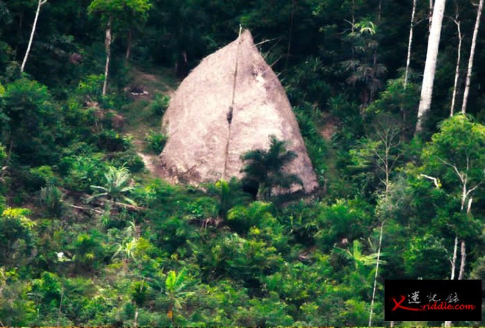 弗利切瑞人（the Flecheiros）的公共居所（maloca），2017年在FUNAI的查瓦利河谷原住民保留地（Vale do Javari Indige