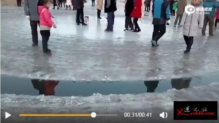 外星人飞碟降落的地方？辽宁省法库县辽河出现自转的“冰圈”