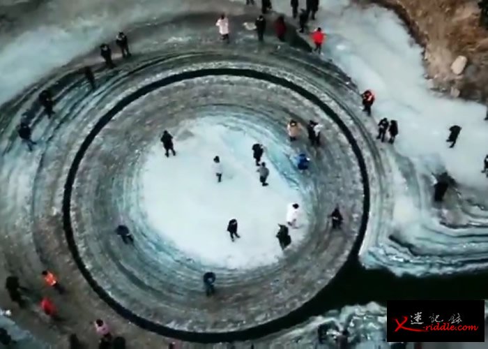 外星人飞碟降落的地方？辽宁省法库县辽河出现自转的“冰圈”