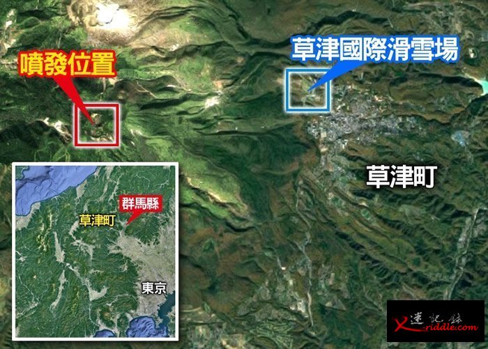 火山喷发位置。