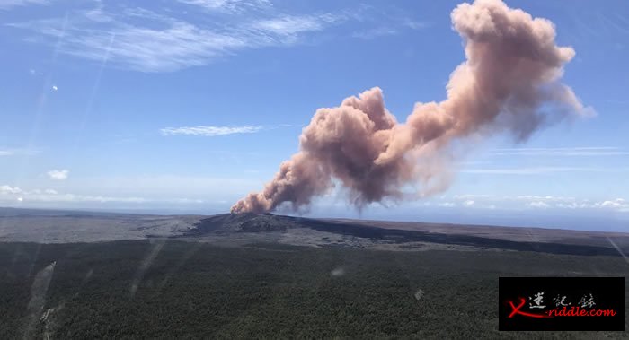 美国夏威夷基拉韦厄火山出现新的火山裂缝