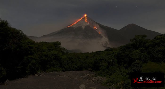 危地马拉火地岛（富埃戈）火山再次变得活跃