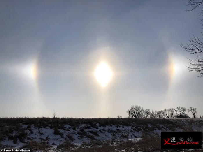 以为世界末日！北美天空惊现2个太阳外加半夜巨响 原来是罕见的幻日现象
