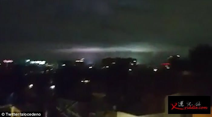 墨西哥大地震出现异象 绿光天际闪耀犹如末日