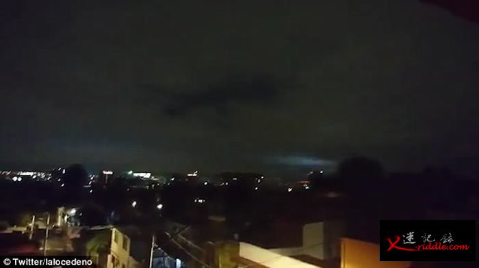 墨西哥大地震出现异象 绿光天际闪耀犹如末日
