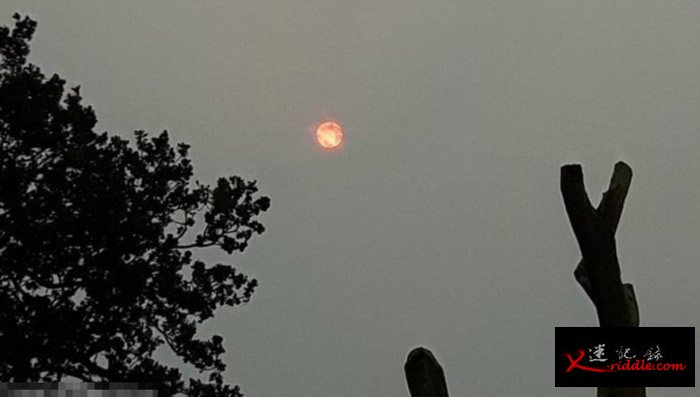 在伍尔弗汉普顿上空的太阳，看来有点诡异气氛。