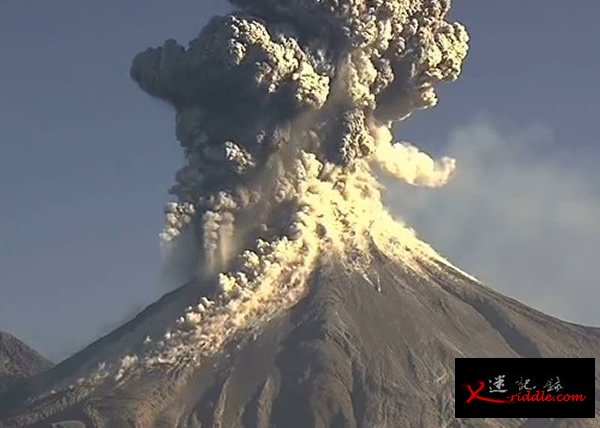 火山灰在数秒间就上升至5000米高空