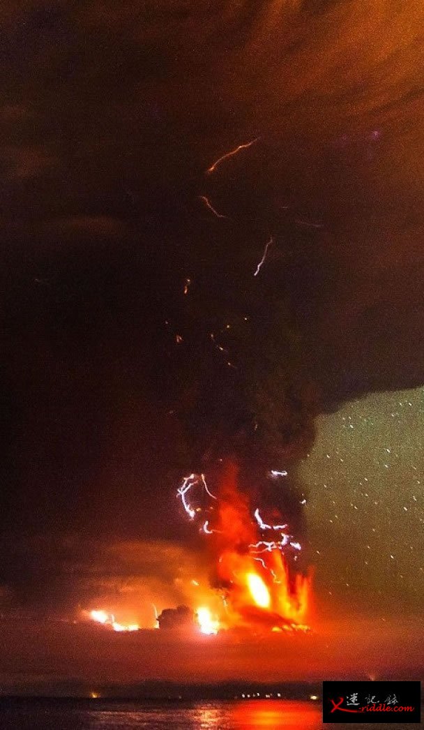 火山猛烈爆发，仿如世界末日。